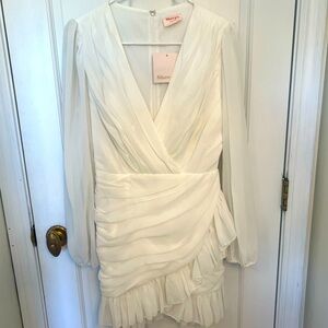 Showpo white party dress, new with tags